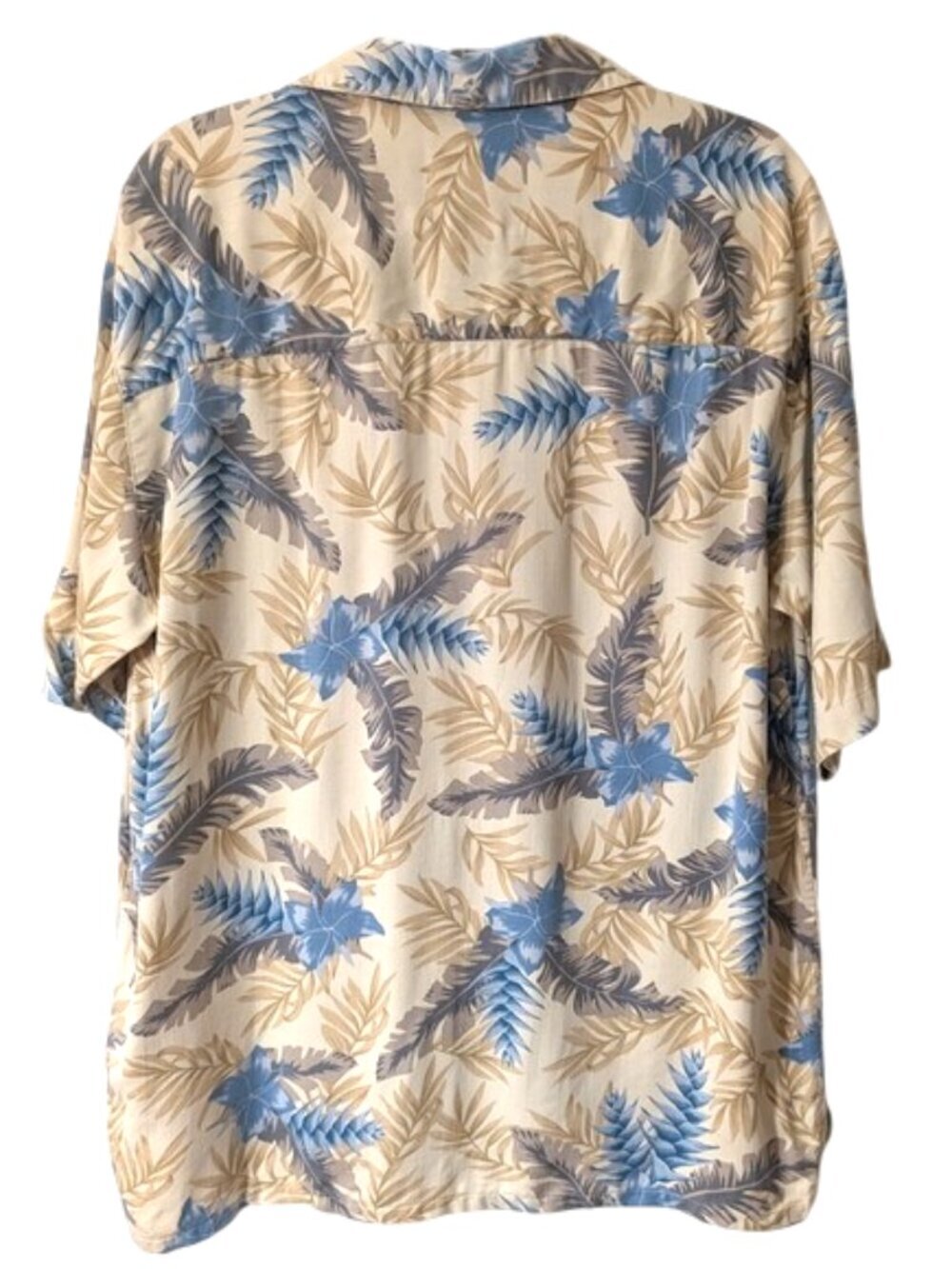 Banana Cabana 100% Silk Men's Button Down Hawaiian Shirt Tropical Print Size L - Picture 4 of 4